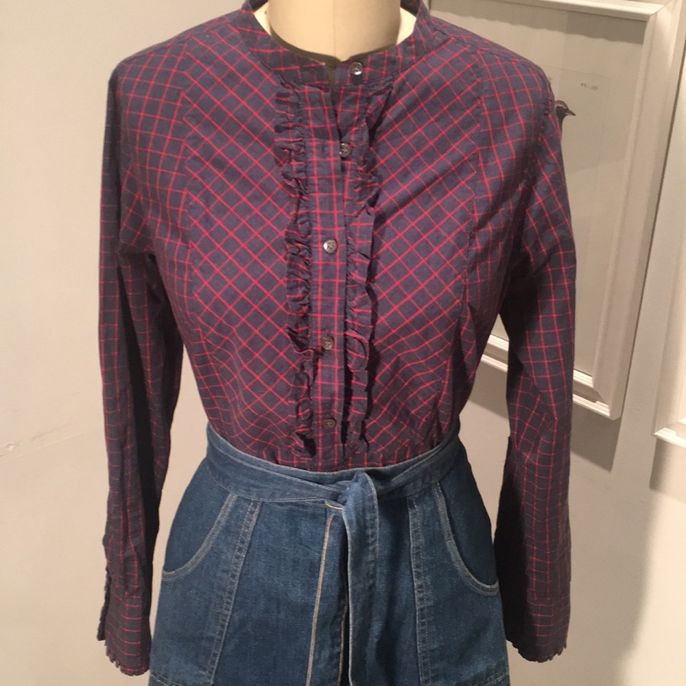 j.Crew Popover Ruffle Top, size 6